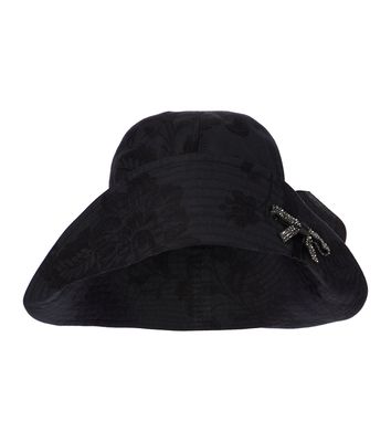 Erdem Embellished cotton bucket hat