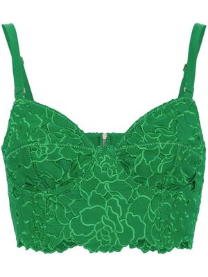Erdem embroidered bralette top - Green