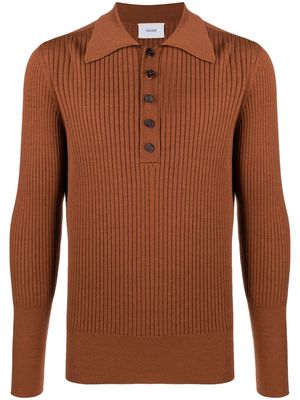 Erdem fine-knit polo shirt - Brown