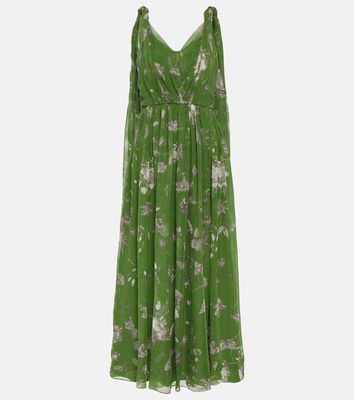 Erdem Floral caped silk maxi dress