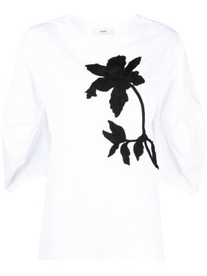 Erdem floral-print balloon-sleeve blouse - White