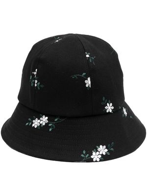Erdem floral-print bucket hat - Black