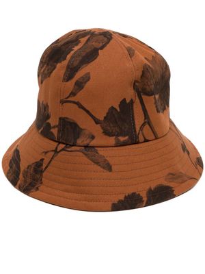 Erdem floral-print bucket hat - Brown