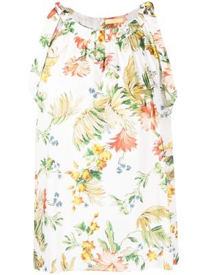 Erdem floral-print cotton blouse - White