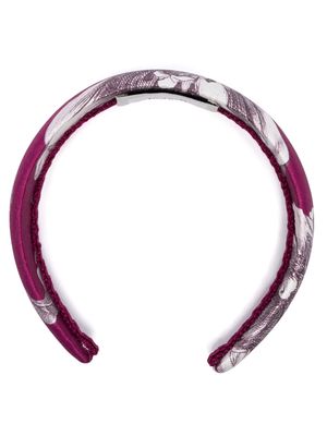 Erdem floral-print hair band - Purple