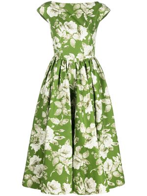 Erdem floral-print short-sleeve dress - Green