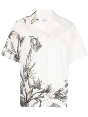 Erdem floral-print short-sleeve shirt - White
