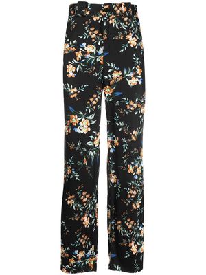 Erdem floral-print tailored trousers - Black
