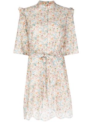 Erdem linen floral-print shirt-dress - Multicolour