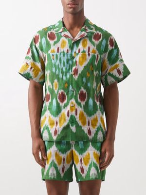 Erdem - Philip Oversized Cotton-blend Shirt - Mens - Green Multi