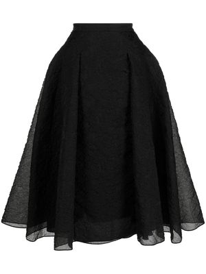 Erdem pleat-detailing full skirt - Black