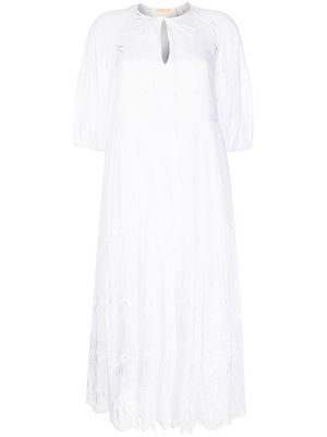 Erdem Positano embroidered midi-dress - White