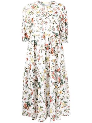 Erdem Positano floral-print midi dress - White