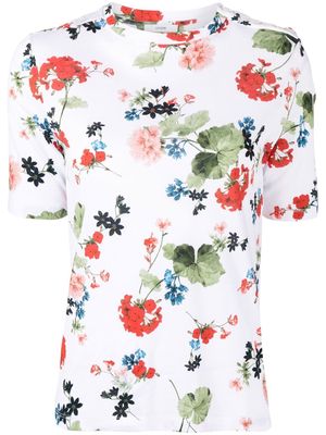 Erdem Sofie floral-print cotton T-shirt - White