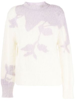 Erdem soft Salma knit jumper - White