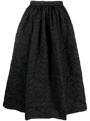 Erdem textured A-line skirt - Black