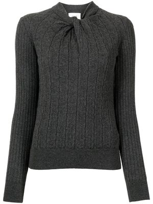Erdem twisted neckline knitted jumper - Black