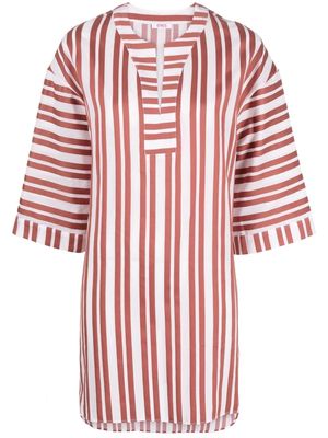 ERES Amor striped beach dress - Brown