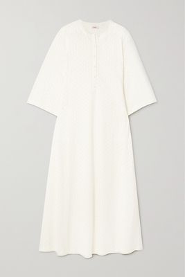 Eres - Brigitte Madrague Broderie Anglaise Silk Crepe De Chine Maxi Dress - White