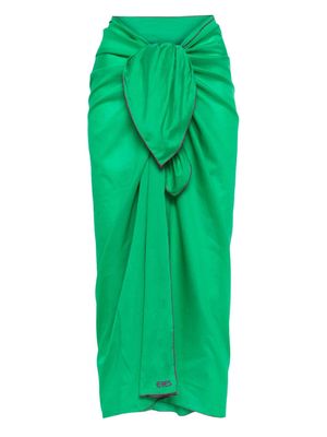 ERES Cabine logo-embroidered sarong - Green