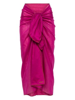 ERES Cabine logo-embroidered sarong - Pink