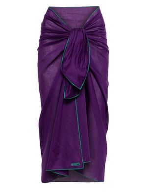 ERES Cabine logo-embroidered sarong - Purple