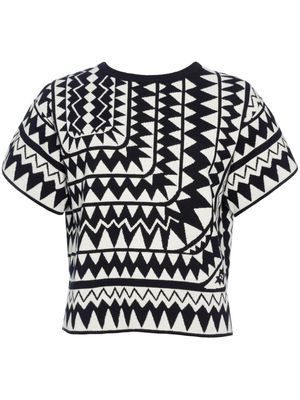 ERES Cheyenne geometric-jacquard T-shirt - Black