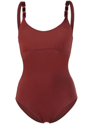 ERES Ecaille buckle-strap swimsuit - Brown