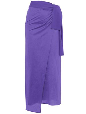 ERES gathered cotton sarong - Purple