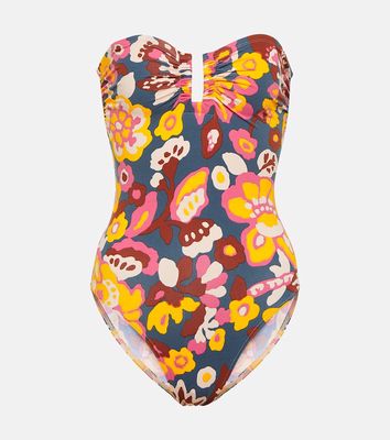 Eres Goyave strapless floral swimsuit