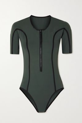 Eres - Nautic Podium Two-tone Swimsuit - Green
