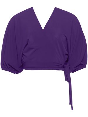 ERES Nina cropped wrap blouse - Purple
