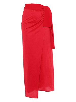 ERES Peplum long sarong - Red