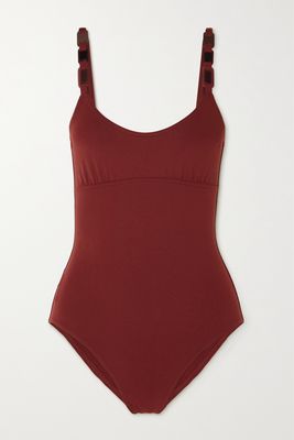 Eres - Plexi Ecaille Swimsuit - Brown