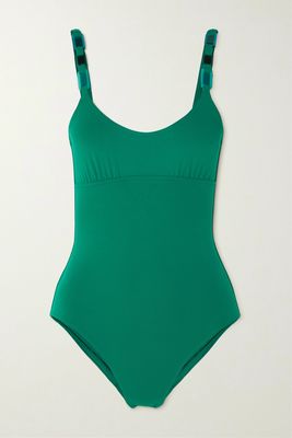 Eres - Plexi Ecaille Swimsuit - Green