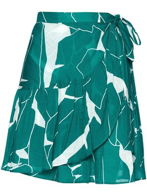 ERES Racine abstract-print miniskirt - Green