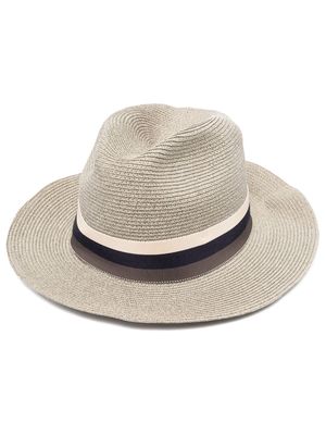 ERES striped woven sun hat - Grey