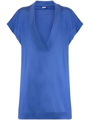 ERES V-neck short sleeve dress - Blue