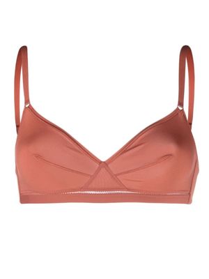 ERES wireless triangle-cup bra - Brown