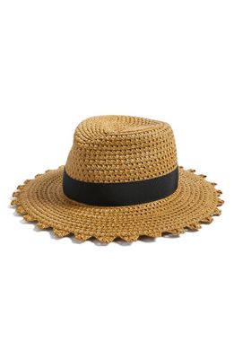 Eric Javits Cannes Squishee Straw Hat in Natural/Black