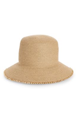 Eric Javits Squishee Straw Bucket Hat in Peanut