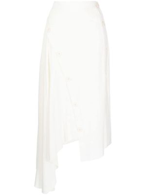 Erika Cavallini asymmetrical midi skirt - White