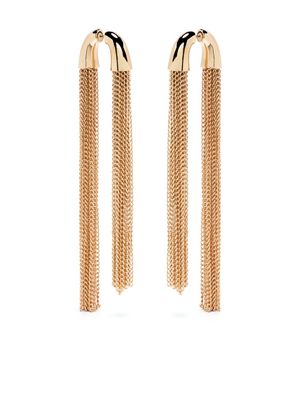 Erika Cavallini chain-link double-back earrings - Gold