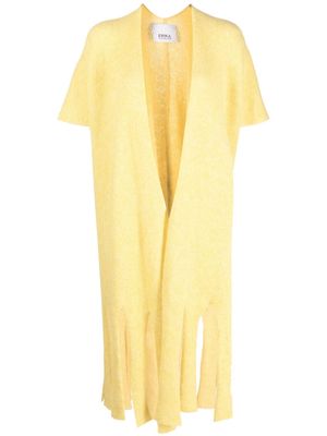 Erika Cavallini draped short-sleeve cardigan - Yellow
