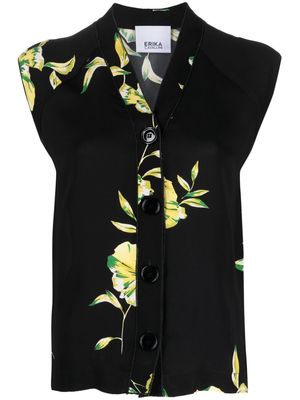Erika Cavallini floral-print blouse - Black