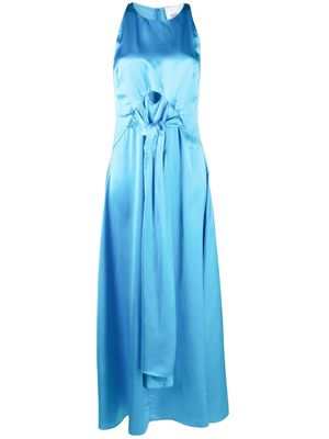 Erika Cavallini high-shine finish sleeveless dress - Blue