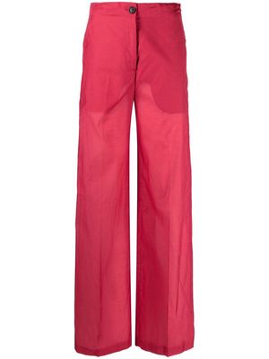 Erika Cavallini high-waisted cotton-silk pants - Pink