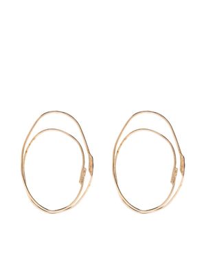 Erika Cavallini large double-hoop earrings - Gold