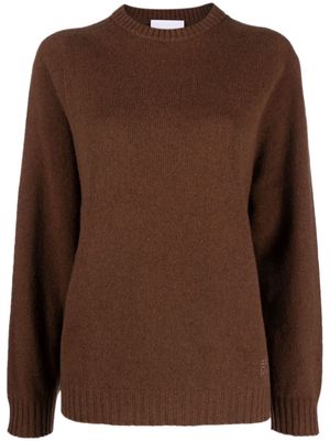 Erika Cavallini long-sleeve knitted jumper - Brown