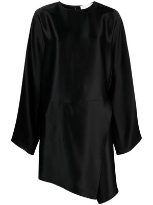 Erika Cavallini long-sleeve satin-weave dress - Black